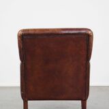 Sheep leather armchair with character