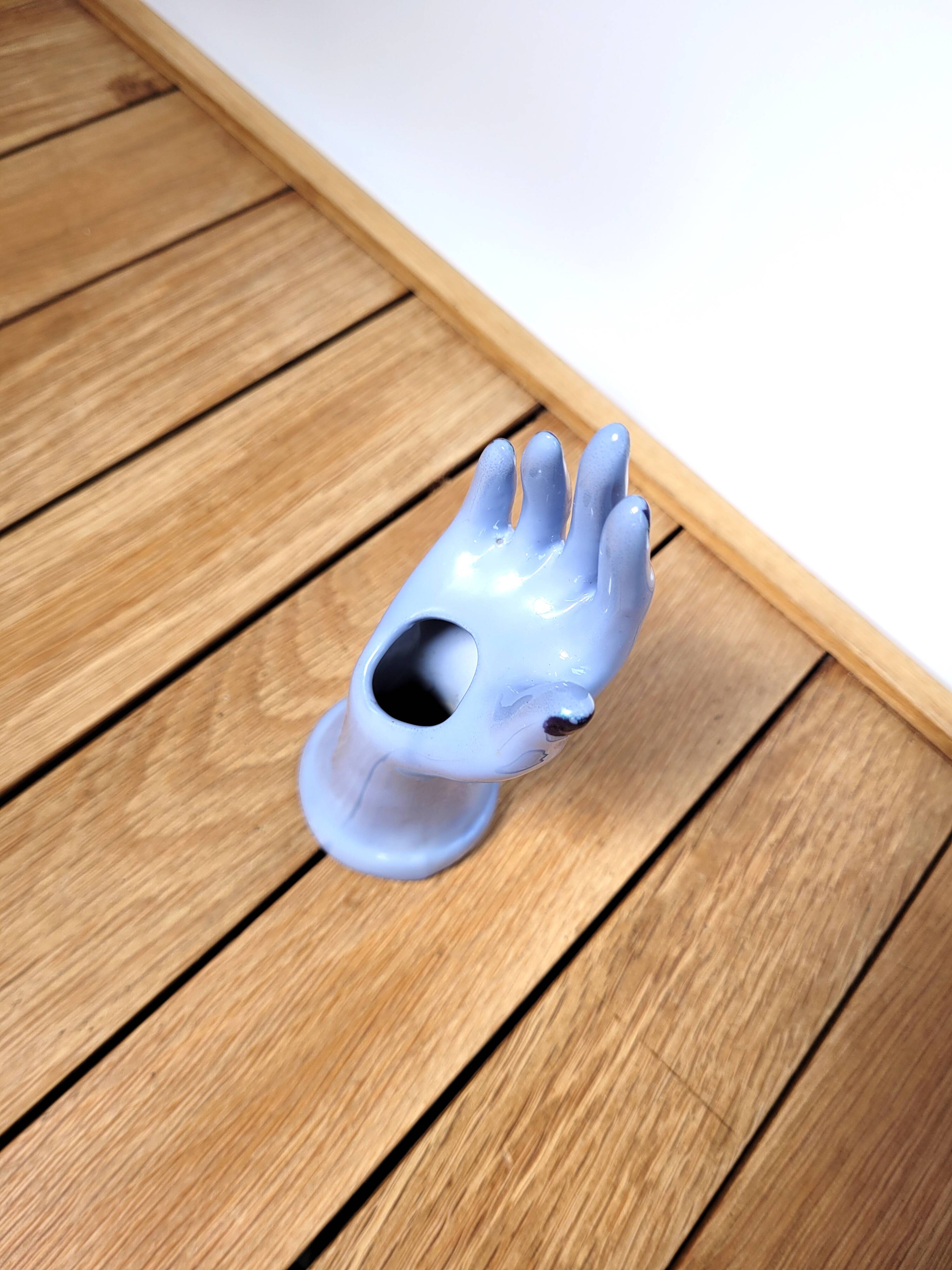 Small vintage ring sizer and purple soliflore