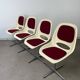 4 chaises Space Age, coque années 70 pour Lockhausen