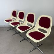 4 chaises Space Age, coque années 70 pour Lockhausen