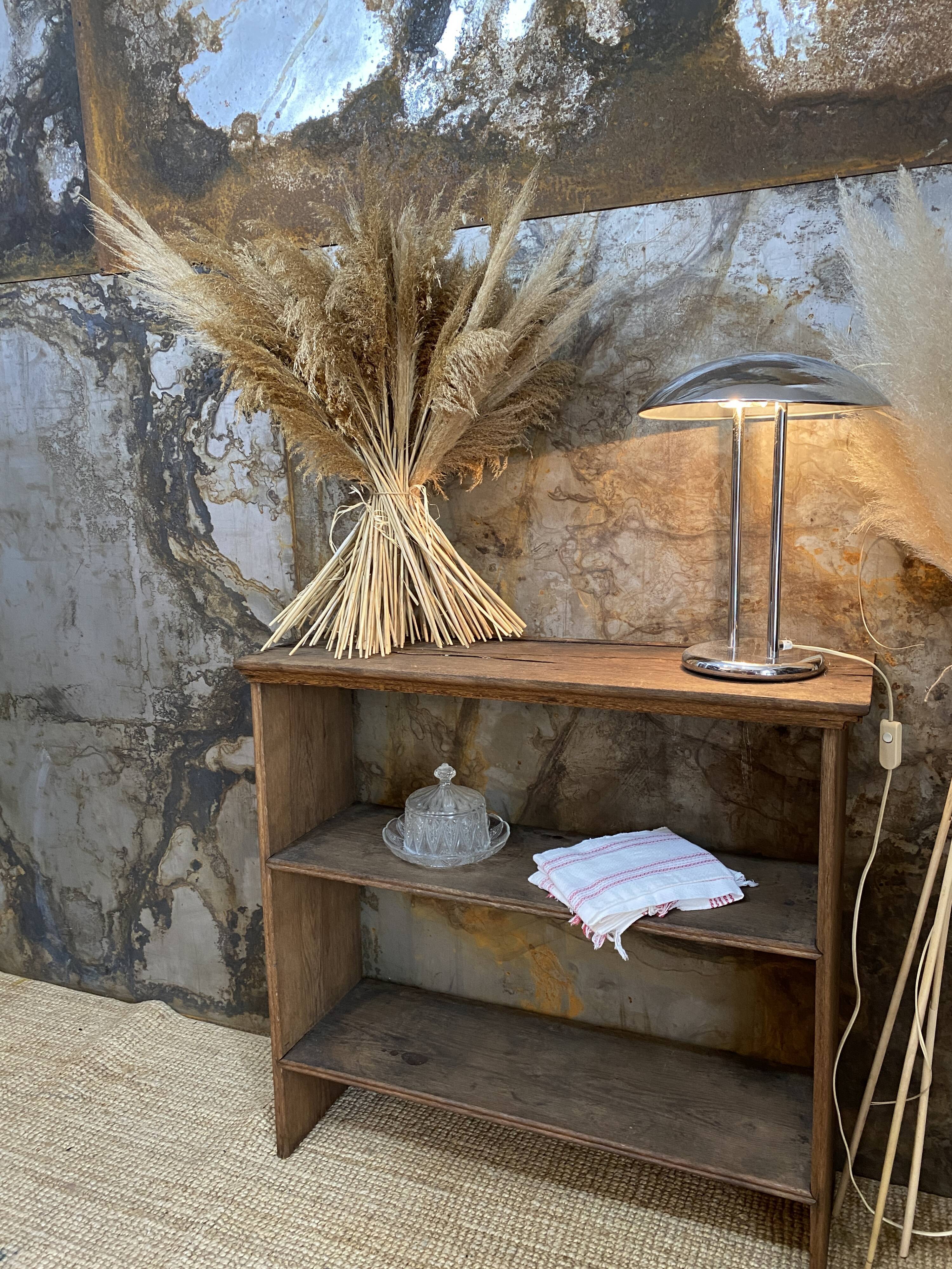 Antique shelf in raw wood