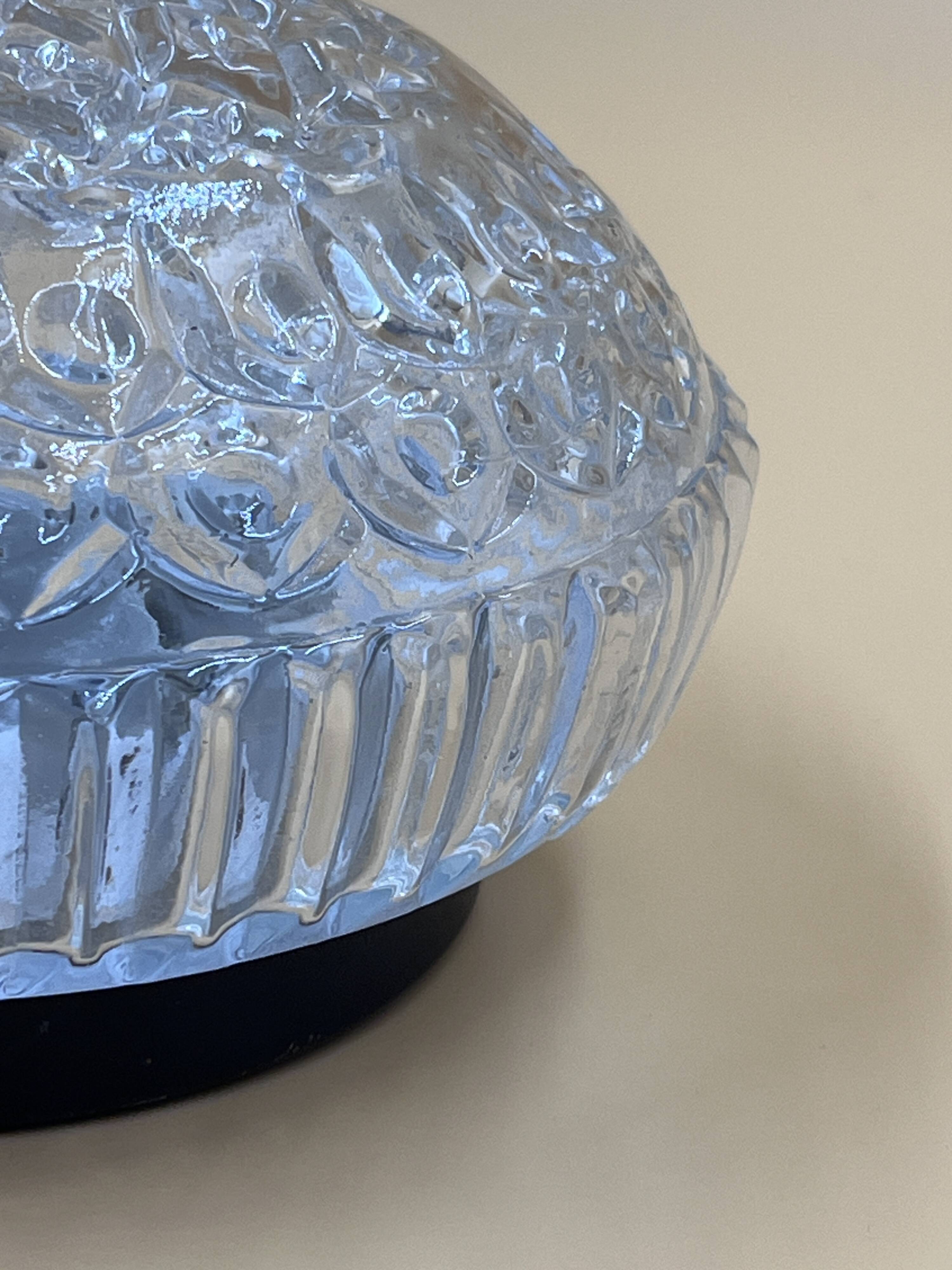 Vintage relief-moulded glass ceiling light