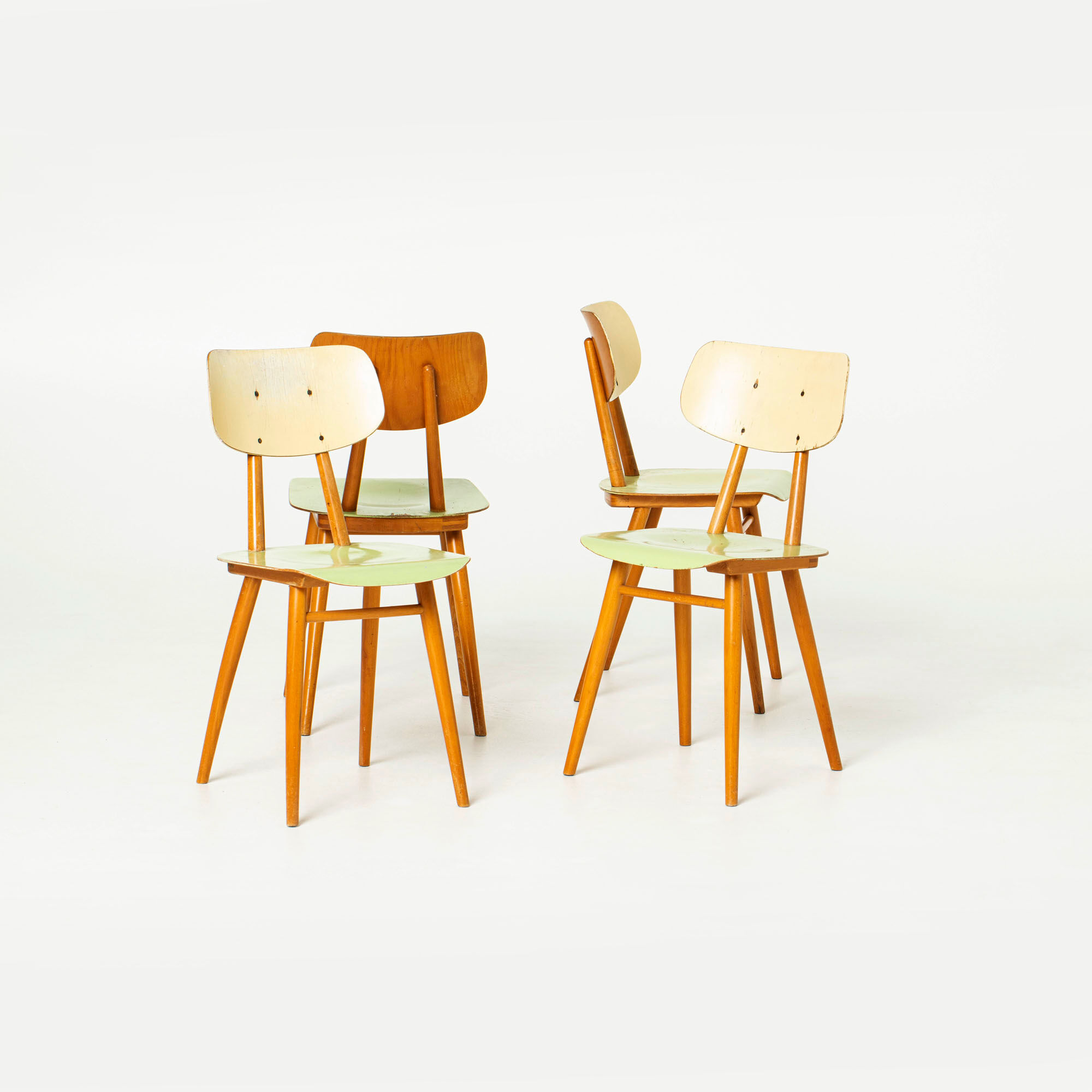 Set of 4 dining chairs by TON, Czechoslovakia, 1960s
