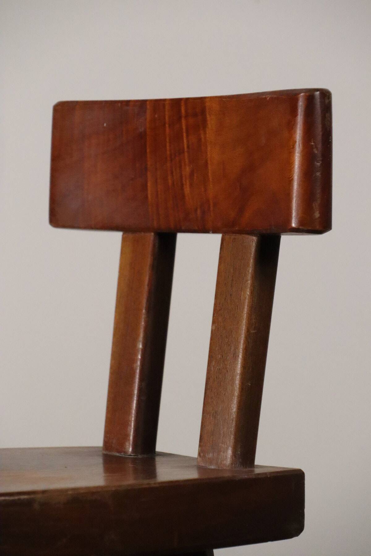 Chaise en acajou par Christian Durupt - Méribel - 1960