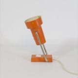 Orange and chrome wall or table spot lamp, bedside, 1960