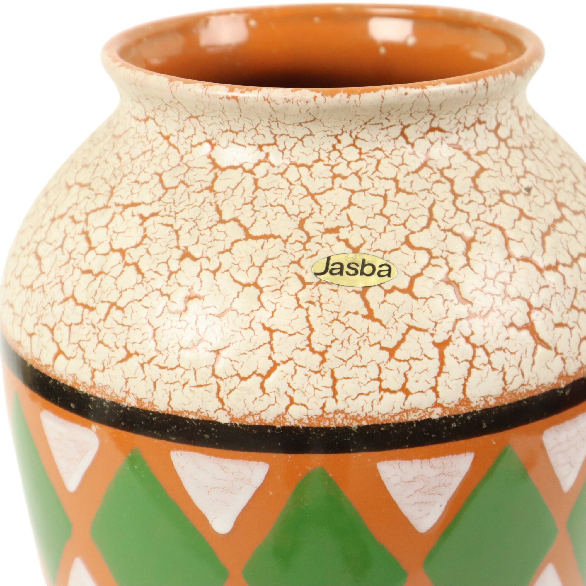 Vintage Jasba Vase West Germany Ceramics Craquelé 106-35