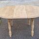 Table à manger ronde extensible rénovée Louis Philippe 115cm 6 personnes