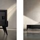 Mid-Century Modern Scandinavian Dark Oak Sideboard with Metal Handles