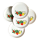5 dessert/salad plates with stylised vegetable decoration. Sovirel France 70