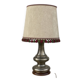 Large vintage patinated metal lamp from the 1970s.