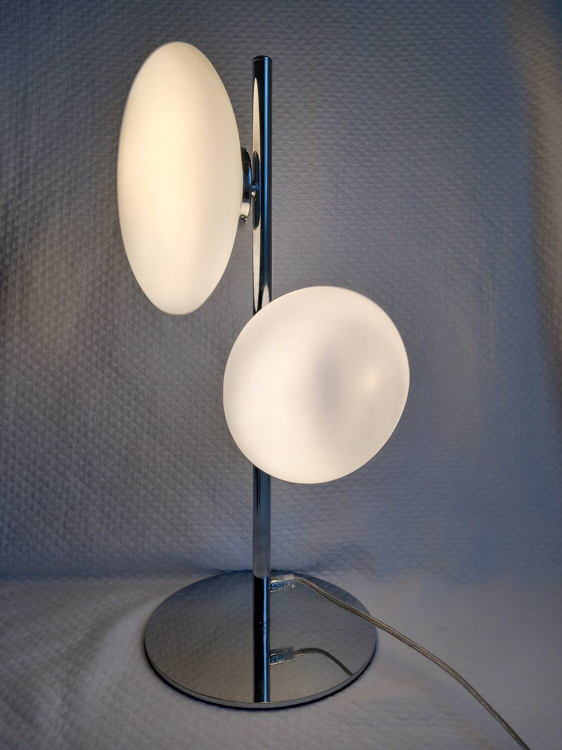 Italian design lamp Fabas Luce – Double adjustable pebble – Chrome &