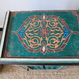 Hand painted wooden bedside table