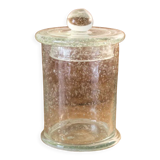 Bubbled glass jar, Biot