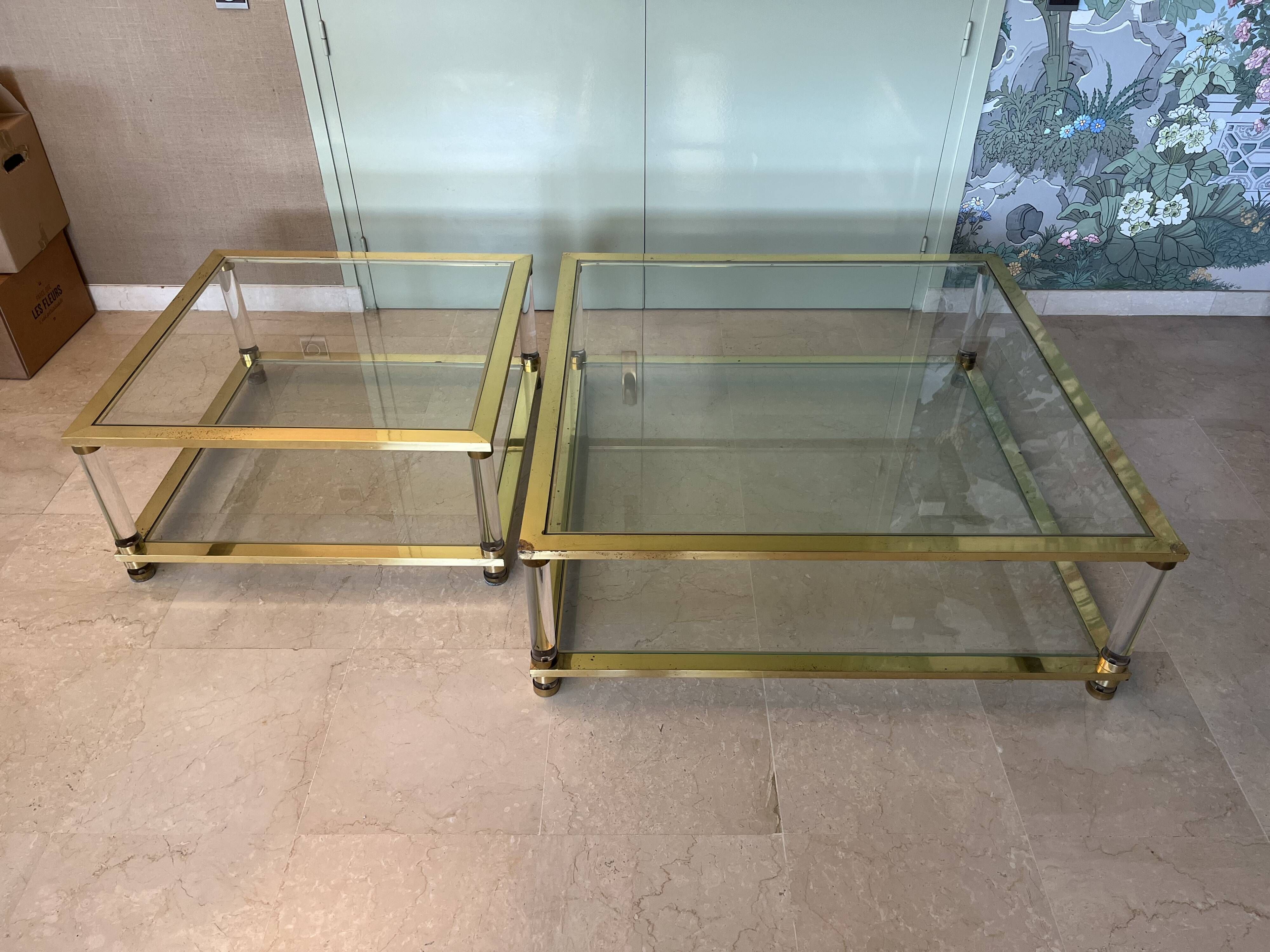 Lot de 2 Tables basses dans le goût de Pierre Vandel