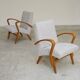 Pair of restored armchairs in large bouclette by Frantisek Jirak for Tatra 1960