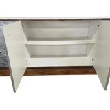 Vintage brutalist wooden sideboard / chest of drawers / buffet