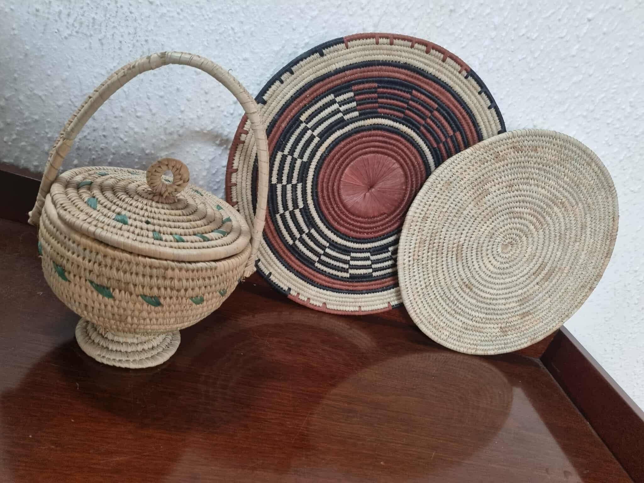Set of 3 Woven African Baskets – Fulani Mbeedu from Cameroon
