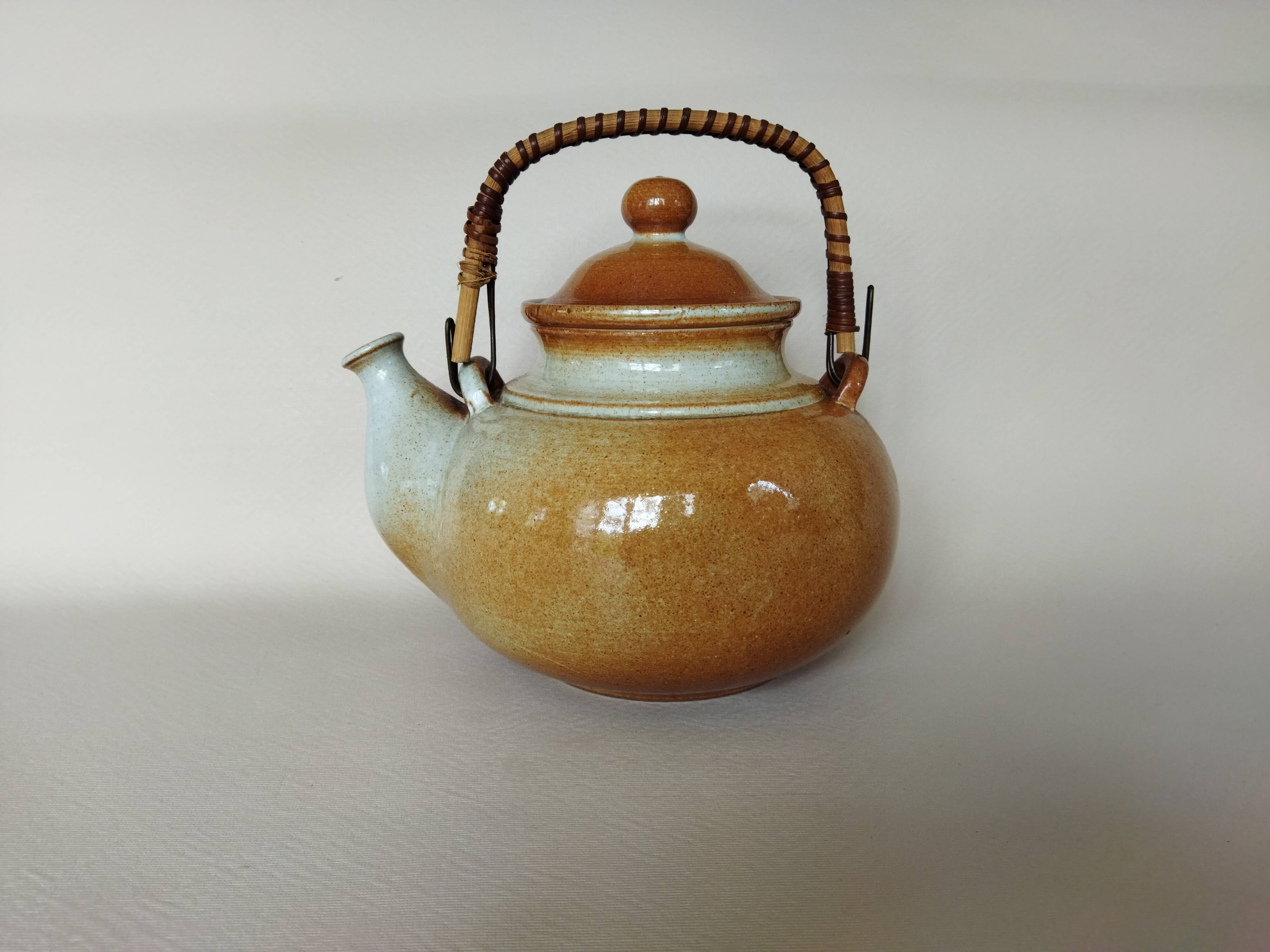 Montgolfier stoneware teapot 1960s