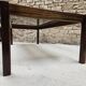 Teak coffee table with smoked glass 1970"