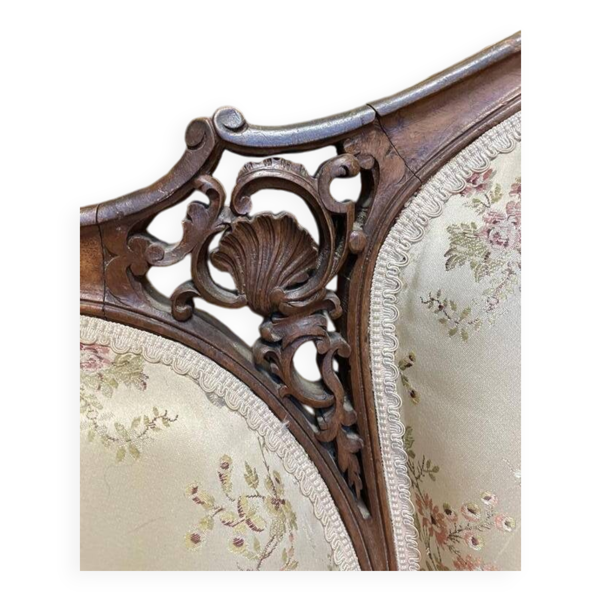 Pair of Louis XV rocaille bergere armchairs