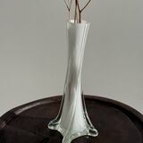 White glass bud vase