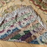 Algiers silk tablecloth, early 20th century, floral motifs enhanced with gold thread, handmade