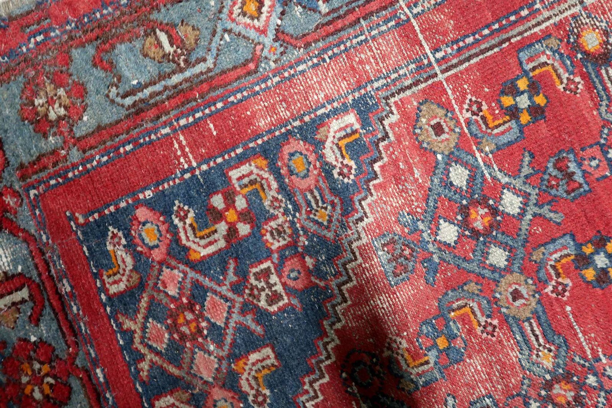 Antique Persian Hamadan handmade rug 129 x 203 cm 1920s - 1C1224