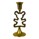 Vintage teddy bear brass candle holder