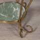 Vintage 1950s golden brass and glass coffee table Italian design