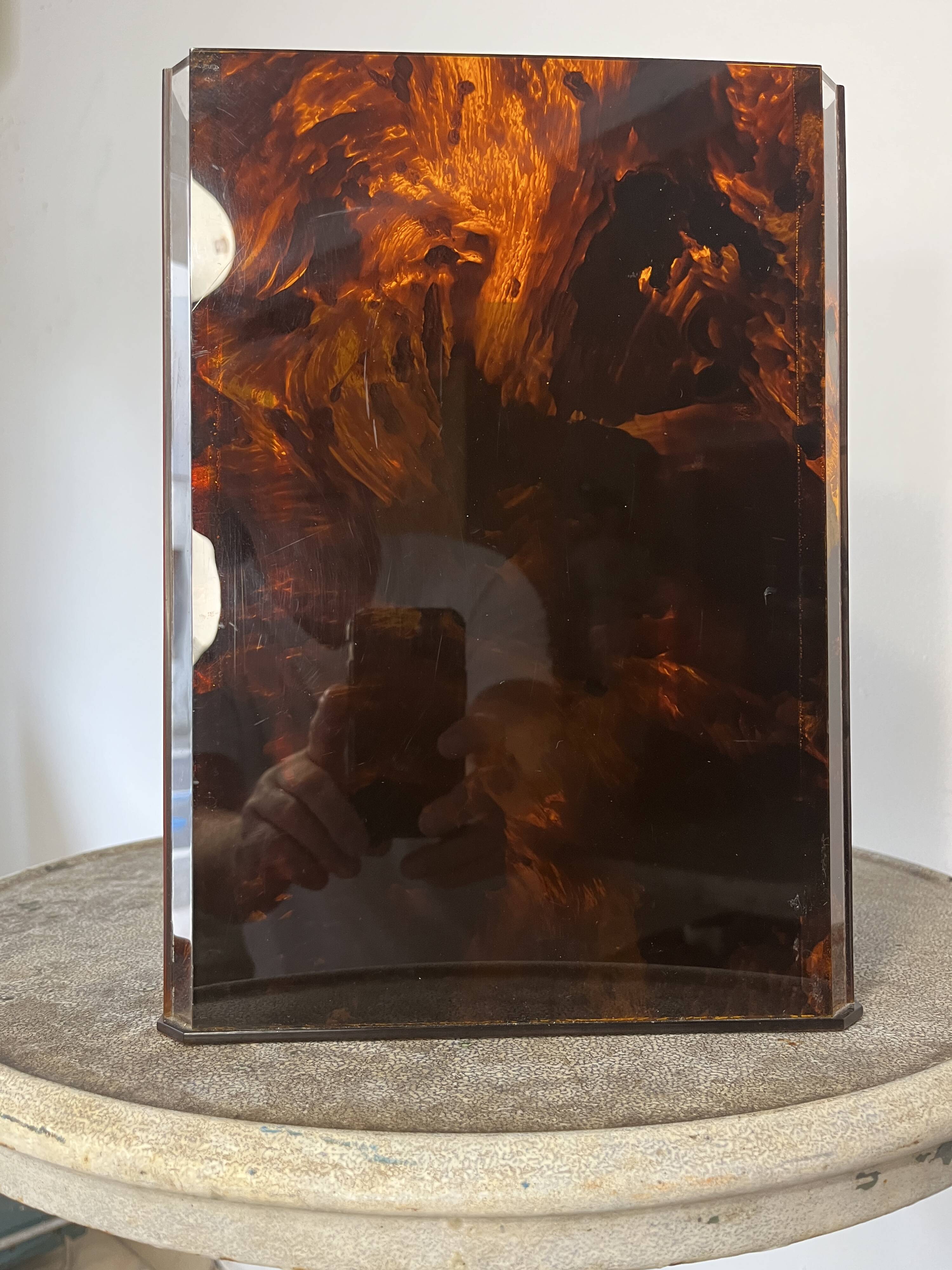 1970s design plexiglass wastepaper basket