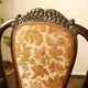 Antique Queen Anne Revival Carver Armchair with Floral Tapestry Upholstery