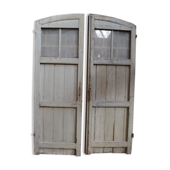 Pair of old doors in wood and metal