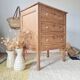 Petite commode 3 tiroirs bois brut- finition bois brut - 81 cm