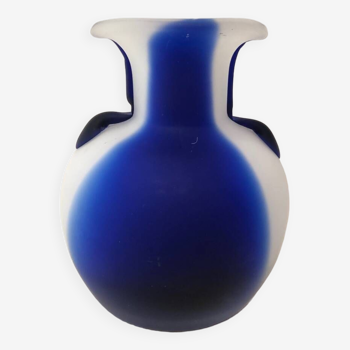 Blue glass paste vase, 1930
