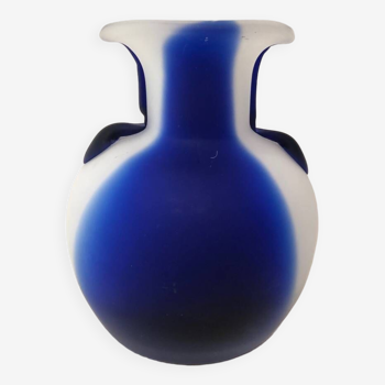 Vase pâte de verre bleu, 1930