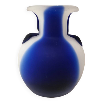 Blue glass paste vase, 1930