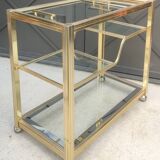 Rolling bar service in gold metal design 1970