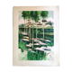 Illustration  paysage vue du village