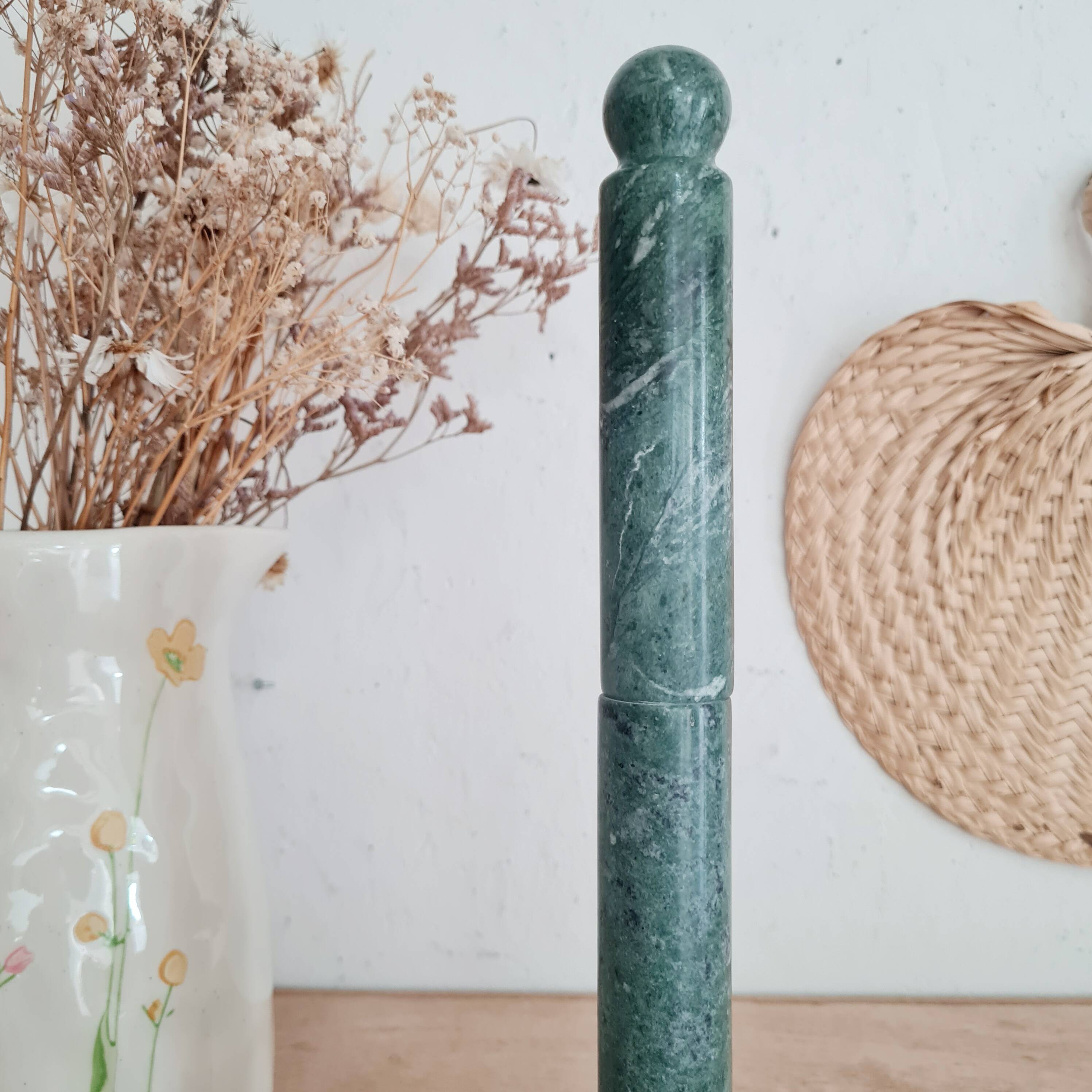 Paper towel roll - green marble base for paper