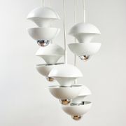 Lustre en cascade de l'ère spatiale par Klaus Hempel pour Kaiser Leuchten, Allemagne, 1972