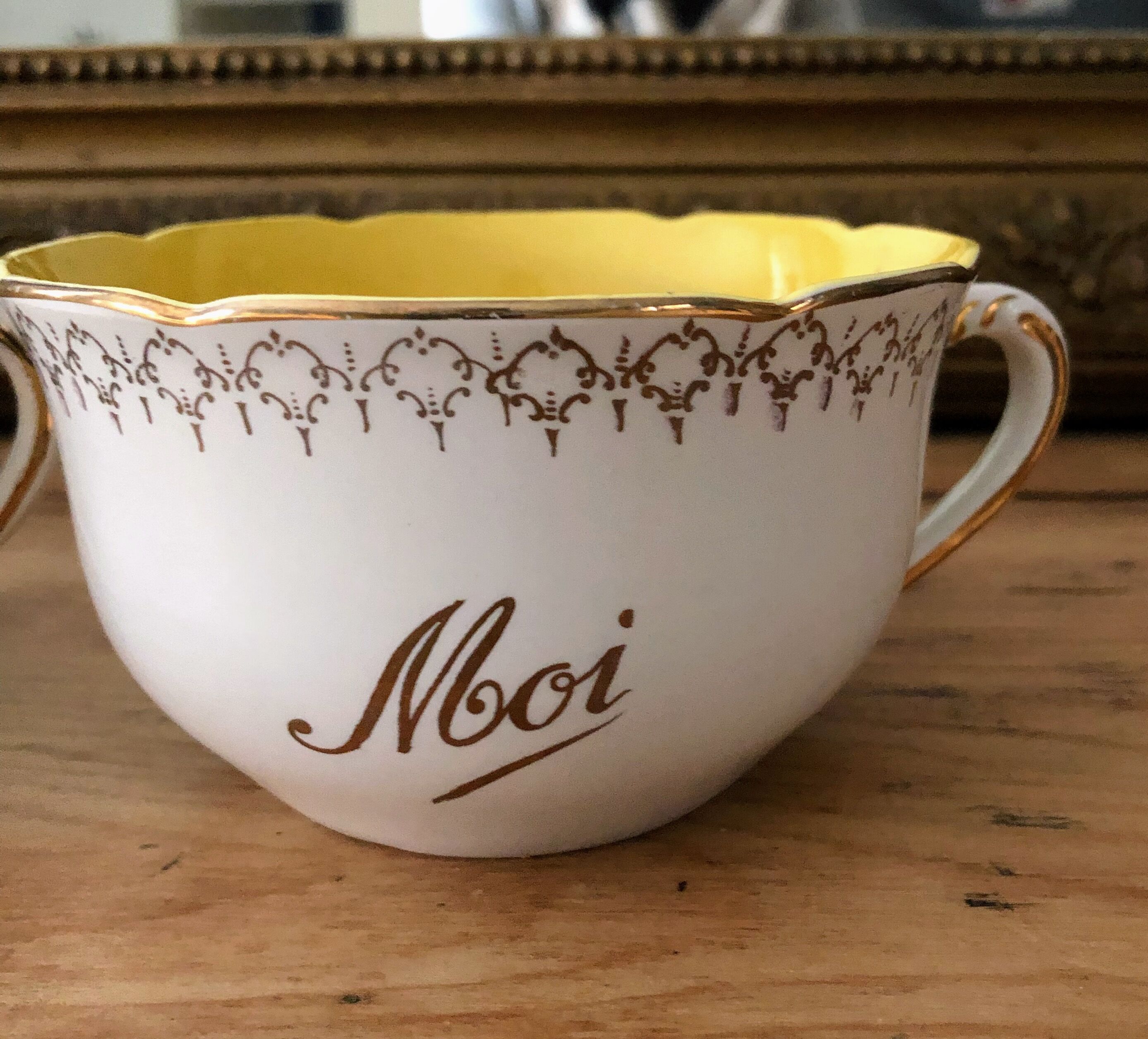 2 large Sarreguemines cups