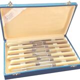 Coffret 12 couteaux anciens acier Fontenille Périgueux