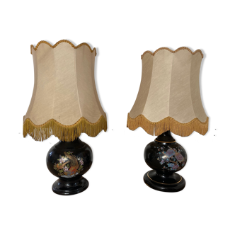 Lot 2 lampes céramique 1985