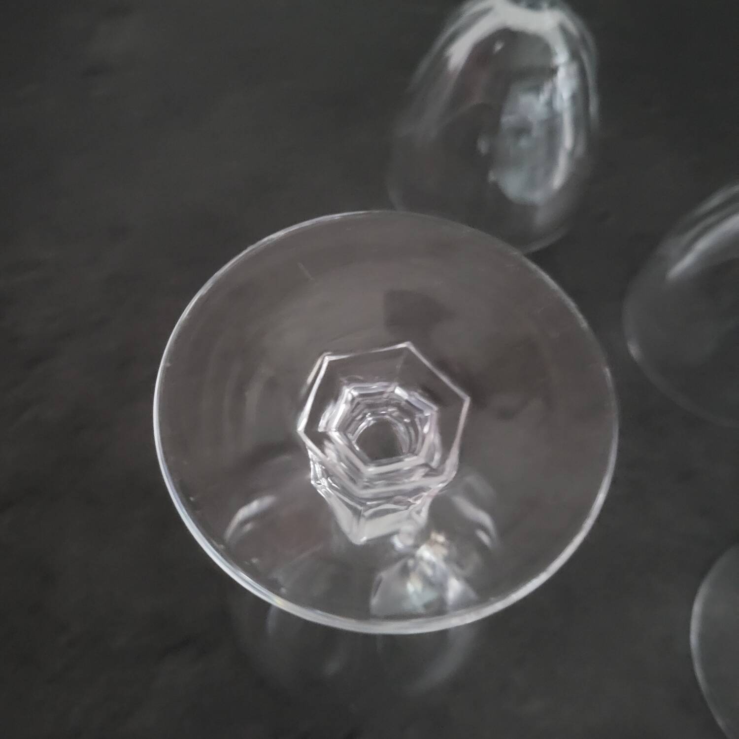 4 button-foot aperitif glasses model Rambouillet Christal d'Arques