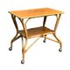 Vintage rattan and oak serving trolley 1960