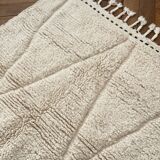 Berber berber carpet beni ouarain white diamond white frame