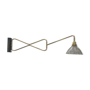Ancienne lampe potence laiton vintage
