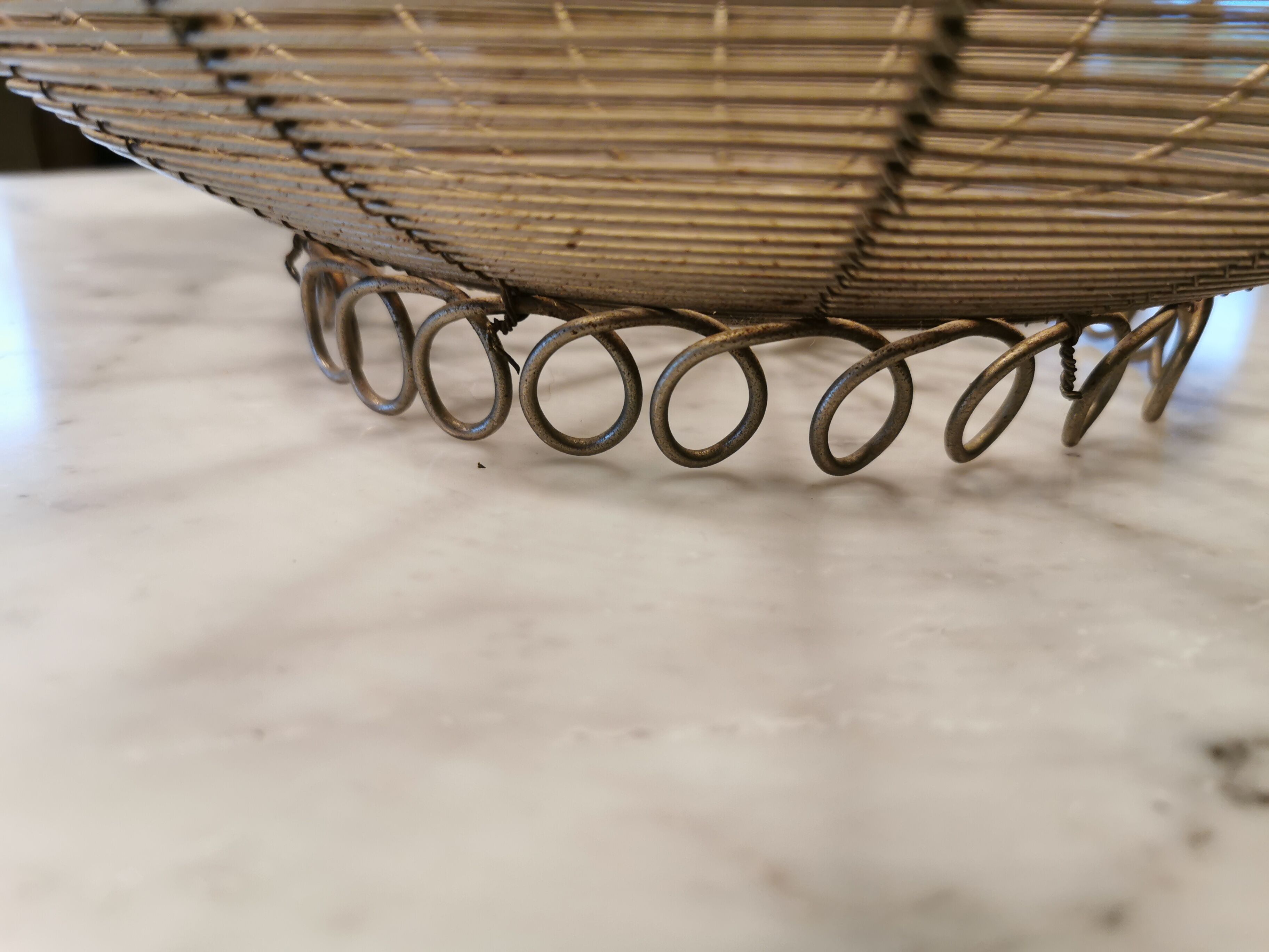 Large old-fruit metal basket