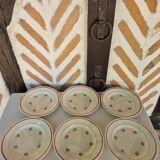 Assiettes à dessert Gien Christiane x 6