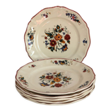 Set of 6 flat plates Sarreguemines